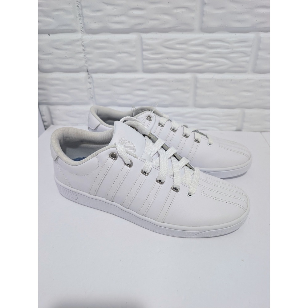 K-Swiss Court Pal Mens White Sneakers Low Top Shoes Size 10 Classic Clean